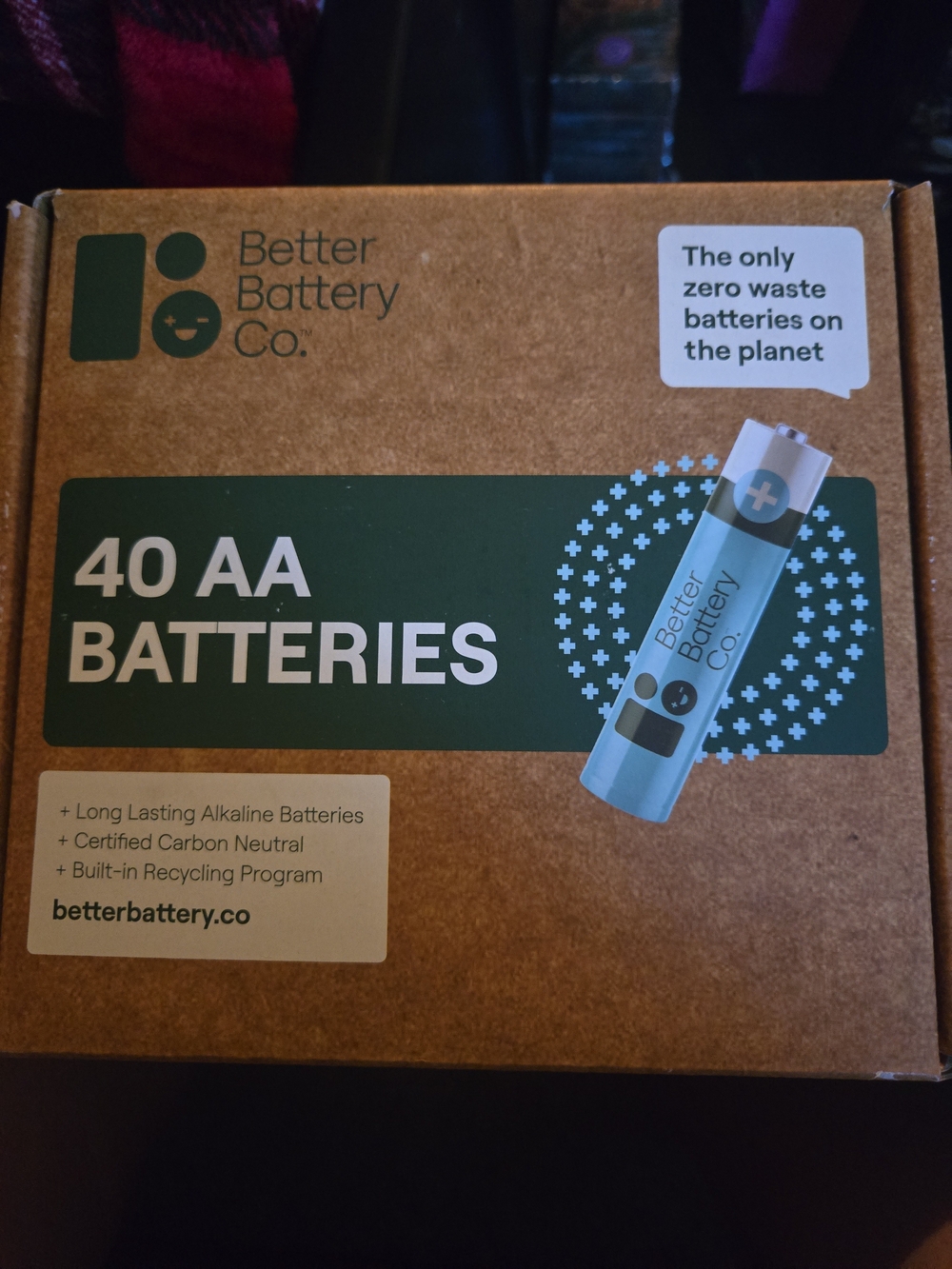 AA Alkaline Batteries - Green (Box of 40)